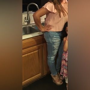 Pink of the shoulder top